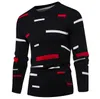 Homme marque décontracté multicolore hommes pull pull mode pulls simples couverture confortable o-cou hommes sweat