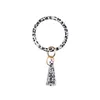 Keychains Fashion Wrist Bracelet Portable Key Chain PU Tassel Leopard Decorative Pattern Keyring Pendant Party Gift Miri22