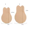 2 pièces/paire femmes mignon oreille de lapin Invisible soutien-gorge levage poitrine autocollants respirant Bio-Silicone mamelon couverture Anti-affaissement poitrine Pad DH9874