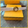 Leather Belt With Box For Women Mens Fashion Men Designer Belts Letter F Buckle Womens Waistband Cintura Ceintures Gürtel Belt 2108201L