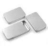 White Rectangle Sliding Tin Box Mint Packing-Box Food Container Boxes Small Metal Case Size 80x50x15mm SN2869