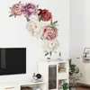 Pivoine Rose Fleurs Mur Art Autocollant Chambre Salon Papier Peint DIY Decal Chambre Décoration Cadeau Stickers Muraux 7 Designs BT6451