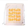 Gift Wrap Canvas Backpack Drawstring Cloth Bag Travel Storage Pockage Draw Multi-FunctionBundle