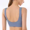 L-057 Yoga Sports Bra Kvinnors Camis Tank Topps Sexig U Tillbaka Running Fitness Gym Kläder Kvinnor Underkläder Solid Färg Vadderad Vestskjorta
