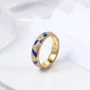 925 Sterling Silver ring 18K Yellow Gold Women Mens RINGS Original Box for Pandora Exotic Stones & Stripees luxury designer