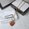 Red Crystal Strawberry Letter Pendant Necklace With Box Rhinestone Luxury Jewelry Women SMYELGY ELEGANT CHARMACACES2001