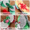 9pcs clipes de cabelo de Natal glitter arco anjo asa lantejoulas jacaré Papai Noel Hairpins para presente de aniversário