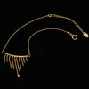 Amaiyllis 18K Gold Kralen Koude Wind Tassel Multilayer Bead Chain Wild Anklet Accessoires voor Vrouwelijke Zomer Sieraden