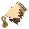 Kerstdecoraties 50 stks Houten Opknoping Plaque Tree Teken Xmas Home Party Decoratie