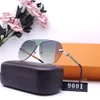 New cross-border popular men's and women's wind proof sunglasses metal trend gradient large frame sun glasses model 9001 with box