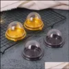 Bakeware Kök, Matsal Bar Hem Garden50PCS = 25sets Mini Storlek Plast Cupcake Dome Favor Container Cake Box Bröllop Favoriter Boxes Supplies