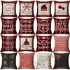 Feliz Natal Vários estilos Almofada Caso Decorações Quarto Vermelho Square Grade Padrão Papai Noel travesseiros capa para casa têxteis T10i87