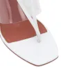 Новые летние белые прозрачные верхние женские сандалии Herringbone Высокие каблуки с ремешками моды Syletto Sandals и Slippers35-42