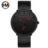 HM montres pour hommes marque Hannah Martin 40mm haute qualité femmes et modèle de mode montre en or étanche 3ATM Montre2451