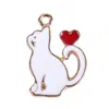 20 шт., классические эмалированные подвески Lucky Cat, металлические подвески в виде животных, котенка для брелков, сережек, DIY Изготовление ювелирных изделий, ручная работа Craft7065767