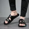 Herr sandal sommar toppskikt läder skor strandskor fasion avslappnad