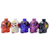 Skull bong Glass water smoking pipe hookah With Hose Metal Bowl 12 Colors Filter cigarette holder hookahs shisha Oil Rigs