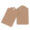Craft Tools 100Pcs/Lot 3cmx5cm Gift Cards Blank Kraft Jewelry Price Label Paper String Tags With 20m