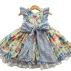 Meisjes feestjurken Spaanse stijl Kinderen voor Floral Mouwloze Prinses Babykleding E19245 210610