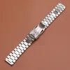 Watch Bands Silver Stainless Steel Metal Watchbands 22mm Fit Brand Band Strap Bracelets Fold Safety Buckle Clasp Straight End Classic Hele22