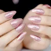 False Nails Rose Gold Press에 손톱 아몬드 디자인 인공 반짝이 전체 팁 반짝이는 매니큐어 액세서리 24pcs Z874 PRUD22