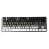 YMDK White Gray Black Mixed 87 61 Key Side Print Blank Keyset Thick PBT OEM Profile Keycaps MX TKL Mechanical Keyboard