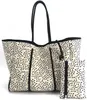 Camouflage Torebka Leopard Duffel Bag Duży Travel Camo Tote Moda Podróży Mama Plaża Torby na zakupy Organizacja magazynowa JJE10406