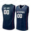 맞춤 UCONN HUSKIES 농구 저지 코네티컷 이름 번호 22 Kwintin Williams 4 Jalen Adams 1 Christian Vital 4 Jalen Adams Stitch