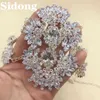 Halloween Kvinnors Handgjorda Flower Typ Exquisite Crystal Mask Dance Dekoration Mode Smycken