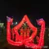 Stage Wear 14 meters 8 adults Chinese opera traditional Culture LED lights silk print fabric Light DRAGON DANCE Stage Prop Folk Festival Mascot Party Costume