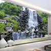 Custom 3D Wallpaper Water Flowing Waterfall Nature Landscape Art Mural Living Room Bedroom papel DE parede Decor