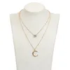 Bohemian jewelry 2022 new fashion pop jewelry moon multi-layer necklace female wholesale Christmas Women Gifts