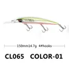 Best ABS Plastic Pencil wobble saltwater crankbait Fishing Lures 14.5cm 13g Minnow laser bass baitfsh Artificial Japan Hard bait 392 X2