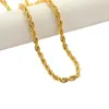 Chains Drop Gold Color 6mm Rope Chain Necklace for Men Women Hip Hop Jewelry Accessories Fashion 22inch