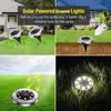 Lâmpadas solares do solo 8 LED LED IP65 Impermeável Luzes de jardim ensolarado Disco Landscape Iluminação Caminho da via do piso da via do quintal Lâmpada da passarela do pátio do pátio Lâmpada