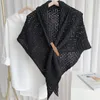 Ontwerp Merk Winter Dames Driehoek Sjaal Solid Gebreide Driehoekige Poncho Cape Grote Sjaal Wraps Riem-Fasten haalt halen