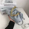 Temperament Small Bag Female 2021 Pu Fashion Fold Bag Menger Women's Chain Single Shoulder Ascella Cloud