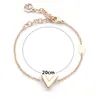 20 cm lång 316l titanstålmärke V Letter Jordelets Bangle For Woman Armband Bangles Women Par Love Jewelry Gift9362756