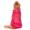 Dog Apparel 3XL-5XL Raincoat Reflective Pet Rain Coat Waterproof For Medium Big Dogs Rainwear With Leash Hole Jacket Large229o