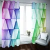 2021 3D Geometry Curtain Home Decor Tende per soggiorno Camera da letto Camera da letto Modern Brevi Bambini Bambini Drappe