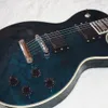 6 Strings Dark Blue Electric Guitar with Quilted Maple Veneer,Rosewood Fretboard,EMG Pickups