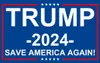 США фондовые выборы Президент баннера Дональд Трамп Флаги избирательных выборов 2024 Держите Америку СНОВА СНОВА СНОВА ФЛАГАМИ