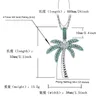 Pendanthalsband men039s Iced Out Full Zircon Palm Tree Necklace Hip Hop Coconut for Women Fashion Party Jewelry9536051