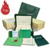 ROLEX Luxe Haute Qualité Perpetual Green Watch Box Boîtes En Bois Pour 116660 126600 126710 126711 116500 116610 Montres Accessoires C2610