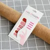 Простая белая розовая бумага розничная сумка для розничной сумки для наклейки для ногтей Дисплей упаковочный мешок с зависанием для наклейки для ногтей Пустые сумки