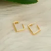 12Pair Fashion Metal Hollow Square Design Boucles d'oreilles pour femmes filles Fashion Party Jewelry Gift