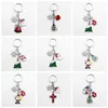 Keechain Casechain Christmas Party Favor Tasto chiave in lega di zinco Fascolo Santa Xmas Tree Snowman Bell Impiccante Decorazioni per le vacanze Regalo Hy0065