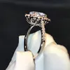 3ct laboratório anel de diamante 925 esterlina de prata bijou anéis de casamento para mulheres jóias festa nupcial