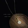 Pendant Necklaces Gold Plated Titanium Steel Clavicle Chain Choker Necklace Korean Trendy Pearl Zirconia Fan-shaped For Women
