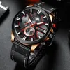 Curren Watch Chronograph Sport Mens Klockor Kvarts Klocka Läder Male Armbandsur Relogio Masculino Fashion Gift for Men